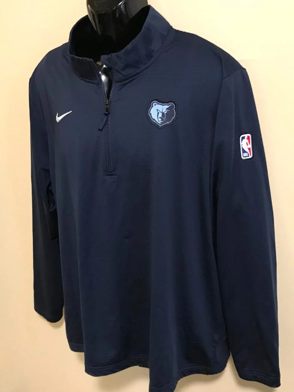Men's Nike Memphis Grizzlies 1/4 Zip Pullover-Size 2X (Navy